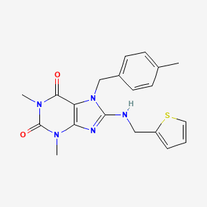molecular formula C20H21N5O2S B4463909 1,3-dimethyl-7-(4-methylbenzyl)-8-[(2-thienylmethyl)amino]-3,7-dihydro-1H-purine-2,6-dione 