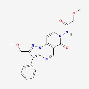 2-methoxy-N-[2-(methoxymethyl)-6-oxo-3-phenylpyrazolo[1,5-a]pyrido[3,4-e]pyrimidin-7(6H)-yl]acetamide