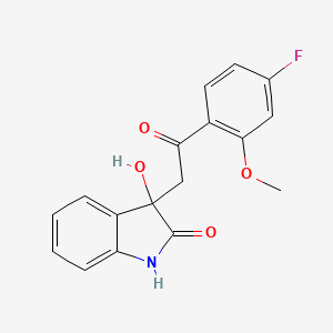 3-[2-(4-fluoro-2-methoxyphenyl)-2-oxoethyl]-3-hydroxy-1,3-dihydro-2H-indol-2-one