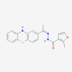 molecular formula C20H17N3O2S B446394 2-methyl-N'-[1-(10H-phenothiazin-2-yl)ethylidene]-3-furohydrazide 