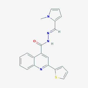 molecular formula C20H16N4OS B446396 N'-[(1-甲基-1H-吡咯-2-基)亚甲基]-2-(2-噻吩基)-4-喹啉甲酰肼 