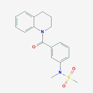 molecular formula C18H20N2O3S B4463980 N-[3-(3,4-dihydro-1(2H)-quinolinylcarbonyl)phenyl]-N-methylmethanesulfonamide 