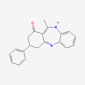 molecular formula C20H18N2O B4464013 11-methyl-3-phenyl-2,3,4,5-tetrahydro-1H-dibenzo[b,e][1,4]diazepin-1-one 