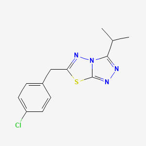 molecular formula C13H13ClN4S B4464018 6-(4-chlorobenzyl)-3-isopropyl[1,2,4]triazolo[3,4-b][1,3,4]thiadiazole 