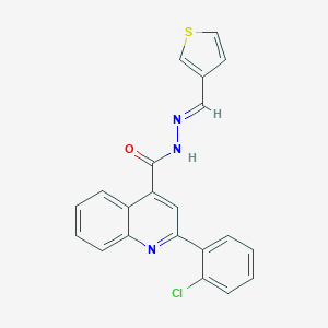 molecular formula C21H14ClN3OS B446402 2-(2-chlorophenyl)-N'-(3-thienylmethylene)-4-quinolinecarbohydrazide 