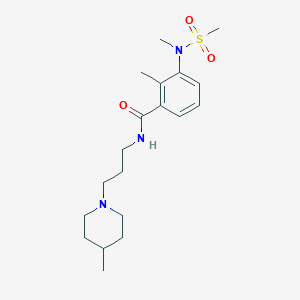 2-methyl-3-[methyl(methylsulfonyl)amino]-N-[3-(4-methyl-1-piperidinyl)propyl]benzamide