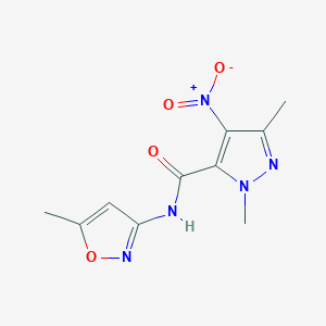 4-nitro-1,3-dimethyl-N-(5-methyl-3-isoxazolyl)-1H-pyrazole-5-carboxamide