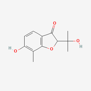 molecular formula C12H14O4 B4464031 6-hydroxy-2-(1-hydroxy-1-methylethyl)-7-methyl-1-benzofuran-3(2H)-one 