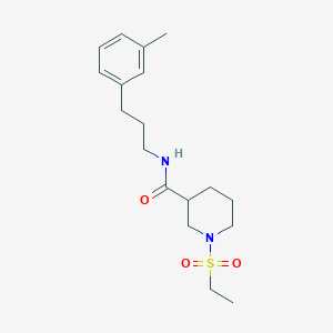 molecular formula C18H28N2O3S B4464046 1-(ethylsulfonyl)-N-[3-(3-methylphenyl)propyl]-3-piperidinecarboxamide 