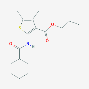 Propyl 2-[(cyclohexylcarbonyl)amino]-4,5-dimethyl-3-thiophenecarboxylate