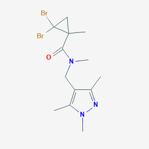 2,2-dibromo-N,1-dimethyl-N-[(1,3,5-trimethyl-1H-pyrazol-4-yl)methyl]cyclopropanecarboxamide