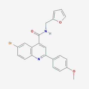 6-bromo-N-(furan-2-ylmethyl)-2-(4-methoxyphenyl)quinoline-4-carboxamide