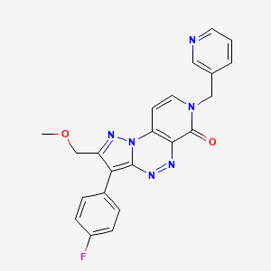 molecular formula C22H17FN6O2 B4464083 3-(4-fluorophenyl)-2-(methoxymethyl)-7-(3-pyridinylmethyl)pyrazolo[5,1-c]pyrido[4,3-e][1,2,4]triazin-6(7H)-one 
