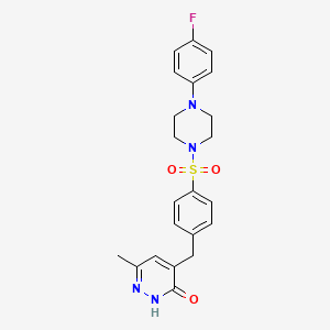 4-(4-{[4-(4-fluorophenyl)-1-piperazinyl]sulfonyl}benzyl)-6-methyl-3(2H)-pyridazinone