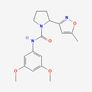 molecular formula C17H21N3O4 B4464116 N-(3,5-dimethoxyphenyl)-2-(5-methyl-3-isoxazolyl)-1-pyrrolidinecarboxamide 