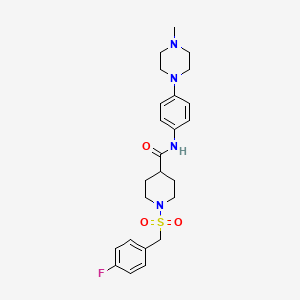 1-[(4-fluorobenzyl)sulfonyl]-N-[4-(4-methyl-1-piperazinyl)phenyl]-4-piperidinecarboxamide