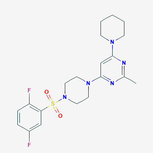 4-{4-[(2,5-difluorophenyl)sulfonyl]-1-piperazinyl}-2-methyl-6-(1-piperidinyl)pyrimidine