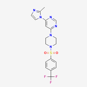 molecular formula C19H19F3N6O2S B4464151 4-(2-methyl-1H-imidazol-1-yl)-6-(4-{[4-(trifluoromethyl)phenyl]sulfonyl}-1-piperazinyl)pyrimidine 