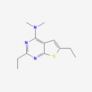 molecular formula C12H17N3S B4464154 2,6-diethyl-N,N-dimethylthieno[2,3-d]pyrimidin-4-amine 