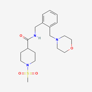 molecular formula C19H29N3O4S B4464157 1-(methylsulfonyl)-N-[2-(4-morpholinylmethyl)benzyl]-4-piperidinecarboxamide 