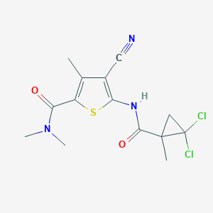 4-cyano-5-{[(2,2-dichloro-1-methylcyclopropyl)carbonyl]amino}-N,N,3-trimethyl-2-thiophenecarboxamide