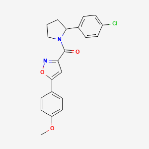 3-{[2-(4-chlorophenyl)-1-pyrrolidinyl]carbonyl}-5-(4-methoxyphenyl)isoxazole