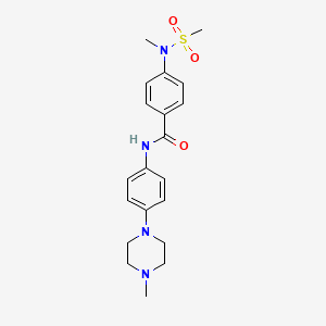 molecular formula C20H26N4O3S B4464168 4-[methyl(methylsulfonyl)amino]-N-[4-(4-methyl-1-piperazinyl)phenyl]benzamide 