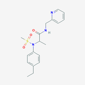 N~2~-(4-ethylphenyl)-N~2~-(methylsulfonyl)-N~1~-(2-pyridinylmethyl)alaninamide