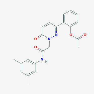 molecular formula C22H21N3O4 B4464193 2-(1-{2-[(3,5-dimethylphenyl)amino]-2-oxoethyl}-6-oxo-1,6-dihydro-3-pyridazinyl)phenyl acetate 