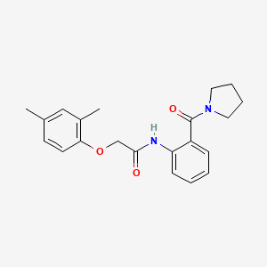 molecular formula C21H24N2O3 B4464213 2-(2,4-dimethylphenoxy)-N-[2-(1-pyrrolidinylcarbonyl)phenyl]acetamide 