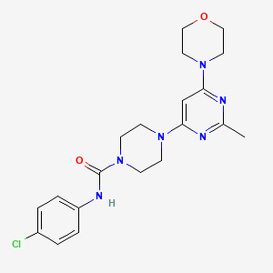N-(4-chlorophenyl)-4-[2-methyl-6-(4-morpholinyl)-4-pyrimidinyl]-1-piperazinecarboxamide