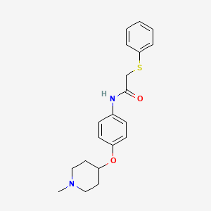 N-{4-[(1-methyl-4-piperidinyl)oxy]phenyl}-2-(phenylthio)acetamide