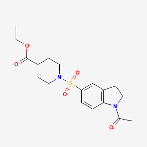 molecular formula C18H24N2O5S B4464230 ethyl 1-[(1-acetyl-2,3-dihydro-1H-indol-5-yl)sulfonyl]-4-piperidinecarboxylate 