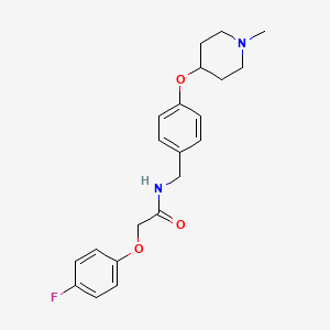 molecular formula C21H25FN2O3 B4464252 2-(4-fluorophenoxy)-N-{4-[(1-methyl-4-piperidinyl)oxy]benzyl}acetamide 