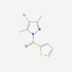 molecular formula C10H9BrN2OS B446427 (4-bromo-3,5-dimethyl-1H-pyrazol-1-yl)(thiophen-2-yl)methanone 