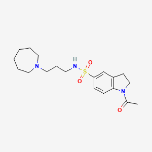 molecular formula C19H29N3O3S B4464279 1-acetyl-N-[3-(1-azepanyl)propyl]-5-indolinesulfonamide 