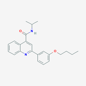 molecular formula C23H26N2O2 B446430 2-(3-butoxyphenyl)-N-isopropylquinoline-4-carboxamide 