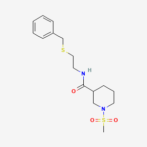 N-[2-(benzylthio)ethyl]-1-(methylsulfonyl)-3-piperidinecarboxamide