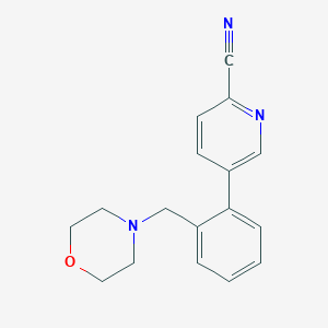 5-[2-(morpholin-4-ylmethyl)phenyl]pyridine-2-carbonitrile