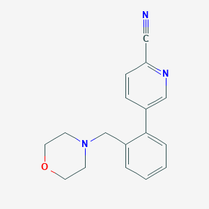 molecular formula C17H17N3O B4464314 5-[2-(morpholin-4-ylmethyl)phenyl]pyridine-2-carbonitrile 