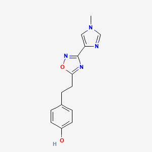 4-{2-[3-(1-methyl-1H-imidazol-4-yl)-1,2,4-oxadiazol-5-yl]ethyl}phenol