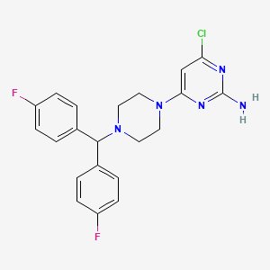 4-{4-[bis(4-fluorophenyl)methyl]-1-piperazinyl}-6-chloro-2-pyrimidinamine