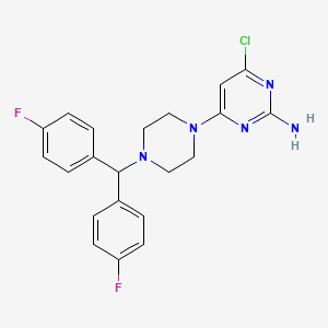 molecular formula C21H20ClF2N5 B4464329 4-{4-[bis(4-fluorophenyl)methyl]-1-piperazinyl}-6-chloro-2-pyrimidinamine 