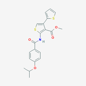 molecular formula C20H19NO4S2 B446433 Methyl 2-[(4-isopropoxybenzoyl)amino]-4,2'-bithiophene-3-carboxylate 