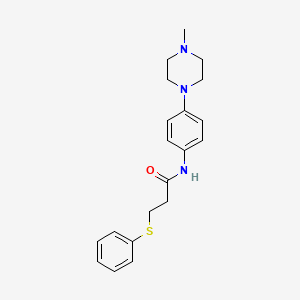 N-[4-(4-methyl-1-piperazinyl)phenyl]-3-(phenylthio)propanamide