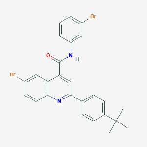 molecular formula C26H22Br2N2O B446434 6-bromo-N-(3-bromophenyl)-2-(4-tert-butylphenyl)quinoline-4-carboxamide 