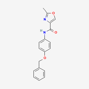 molecular formula C18H16N2O3 B4464354 N-[4-(benzyloxy)phenyl]-2-methyl-1,3-oxazole-4-carboxamide 