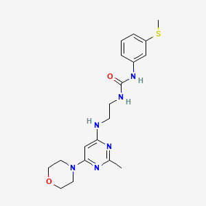 molecular formula C19H26N6O2S B4464369 N-(2-{[2-methyl-6-(4-morpholinyl)-4-pyrimidinyl]amino}ethyl)-N'-[3-(methylthio)phenyl]urea 