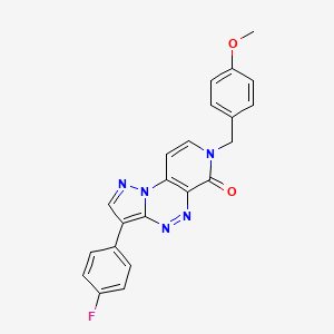 molecular formula C22H16FN5O2 B4464377 3-(4-fluorophenyl)-7-(4-methoxybenzyl)pyrazolo[5,1-c]pyrido[4,3-e][1,2,4]triazin-6(7H)-one 