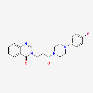 molecular formula C21H21FN4O2 B4464401 3-{3-[4-(4-fluorophenyl)-1-piperazinyl]-3-oxopropyl}-4(3H)-quinazolinone 